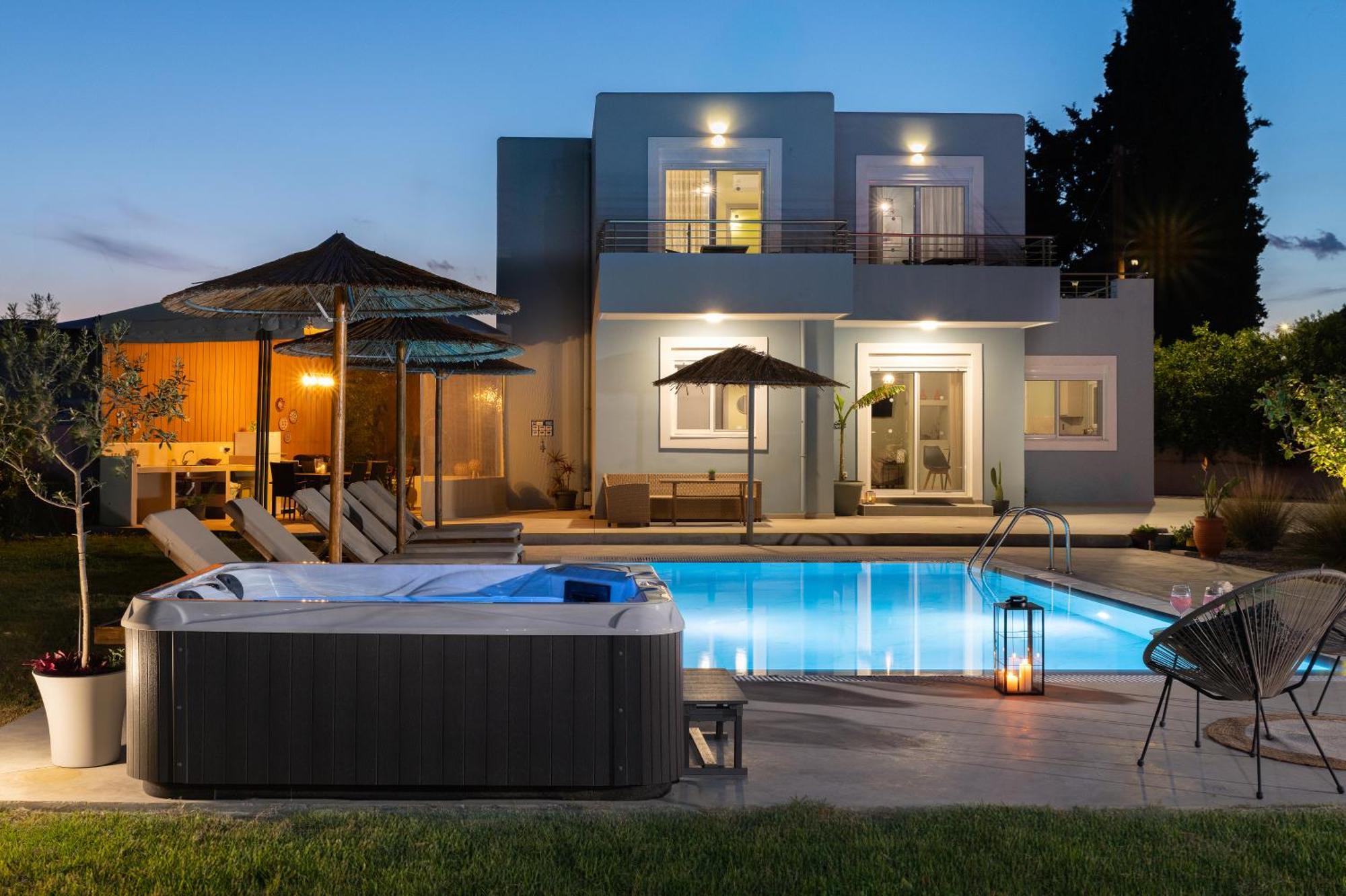Ethria Pool Villa With Heated Jacuzzi アファンドウ エクステリア 写真